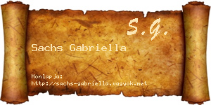 Sachs Gabriella névjegykártya